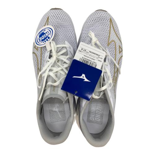 MIZUNO (ミズノ) ランニングシューズ J1GC243753 ウエーブリベリオンフラッシュ2 メンズ SIZE 27cm ホワイト