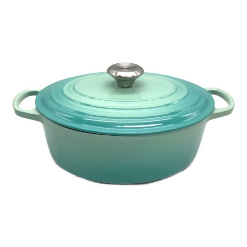 LE CREUSET (ルクルーゼ) 鍋 グリーン オーバル 27cm 程度B