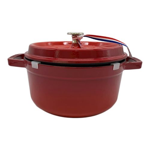 Staub (ストウブ) 両手鍋 レッド 22 6 2/1 40509-825 ピコ ココット ラウンド