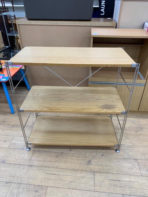 無印良品 (ムジルシリョウヒン) ステンレスユニットシェルフ ナチュラル×シルバー 50 3段