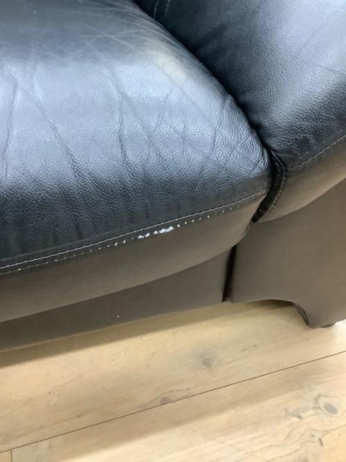 3人掛けソファー ブラック 122 合皮