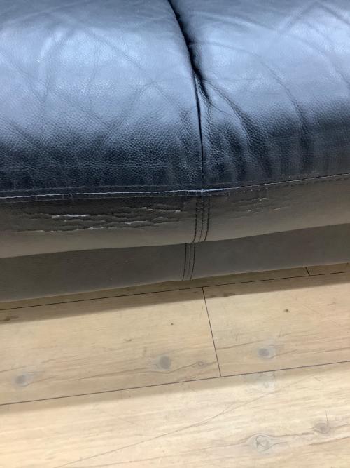 3人掛けソファー ブラック 122 合皮