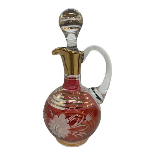 Bohemia (ボヘミア) デキャンタ＆ショットグラスセット レッド×クリア