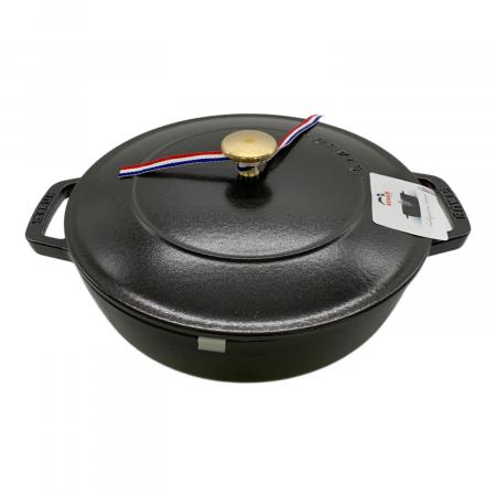【未使用】ストウブ Staub ブレイザー ソテーパン ブラック 24cm ストウブ(Staub) ストウブ ブレイザーソテーパン ブラック 24cm IH対応