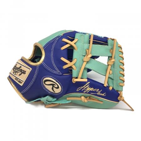Rawlings 軟式グローブ 右投げ用 青/クリーム RAWLINGS (ローリングス) ソフトボール用グローブ ブルー オール