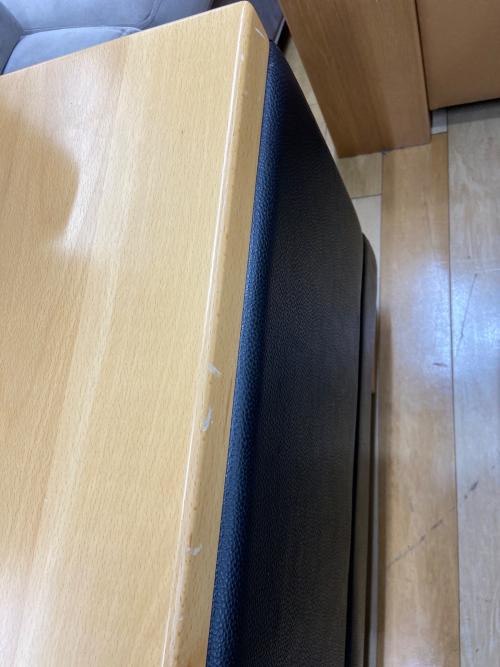 LURKEY 2人掛けソファー ブラック×ナチュラル  半革