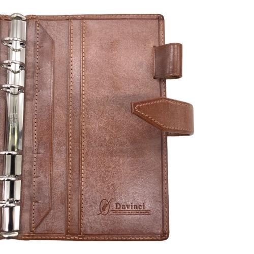 Davinci (ダヴィンチ) 手帳カバー メンズ ブラウン
