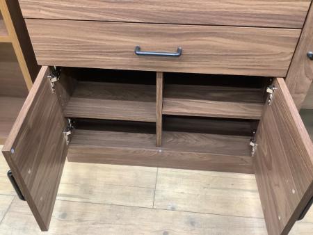 サイドボード 4枚扉 ハガレ有 ブラウン 【トレファク堺福田店】