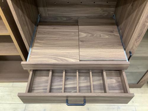 レンジボード ブラウン ガラス扉