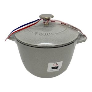 Staub (ストウブ) ラ・ココット de GOHAN M 16cm ホワイト カンパーニュ 40501-401