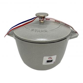 Staub (ストウブ) ラ・ココット de GOHAN M 16cm ホワイト カンパーニュ 40501-401