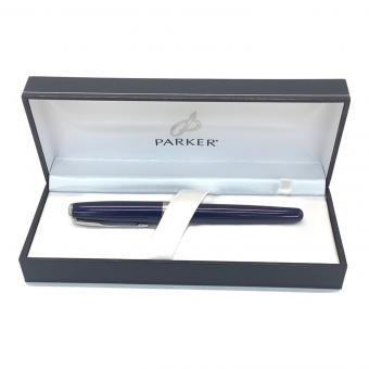 PARKER (パーカー) 万年筆 ネイビー×シルバー SONNET ペン先18K刻印有