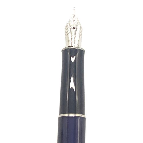 PARKER (パーカー) 万年筆 ネイビー×シルバー SONNET ペン先18K刻印有