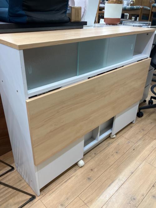 折りたたみ式カウンター ホワイト×ナチュラル