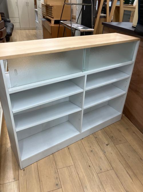 折りたたみ式カウンター ホワイト×ナチュラル