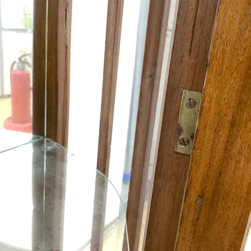 キャビネット ブラウン 鍵付 186 1枚扉