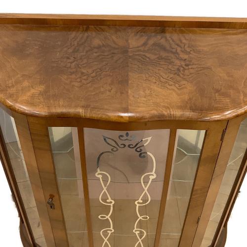 キャビネット ブラウン 鍵付 186 1枚扉