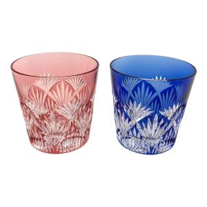 KAGAMI CRYSTAL (カガミクリスタル) 切子 江戸切子 ペアミニロック ペア