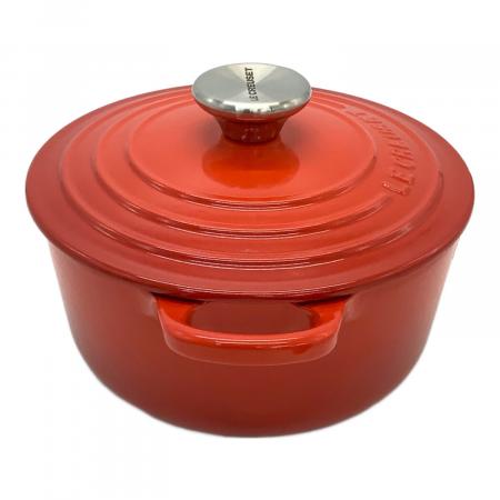 LE CREUSET　ル・クルーゼ ココットロンド　18cm 両手鍋　赤 LE CREUSET (ルクルーゼ) 両手鍋 18cm レッド 1.8L ココット・ロンド