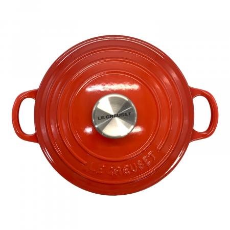 LE CREUSET (ルクルーゼ) 両手鍋 18cm レッド 1.8L ココット・ロンド