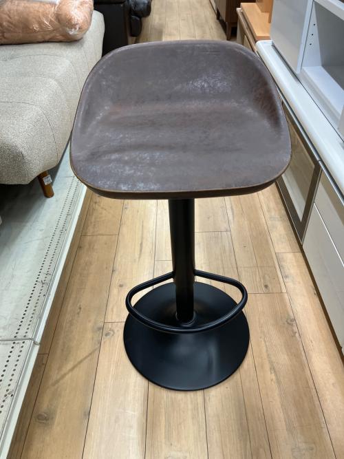 カウンターチェアー ブラウン