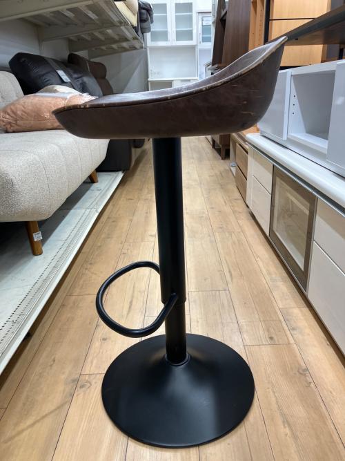 カウンターチェアー ブラウン