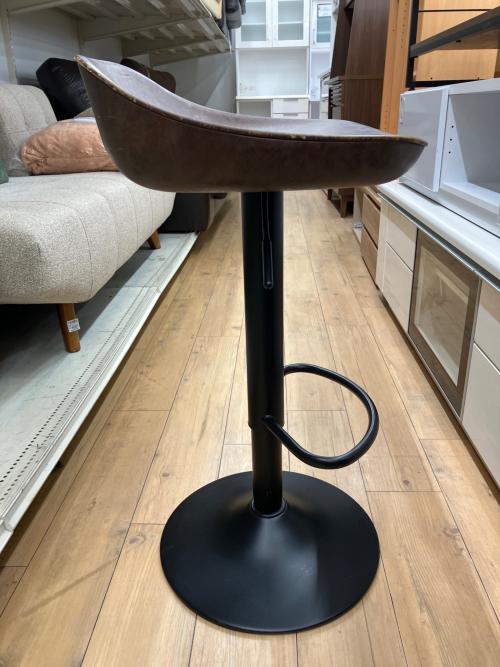 カウンターチェアー ブラウン