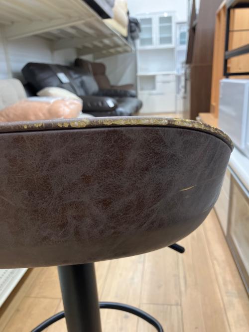 カウンターチェアー ブラウン