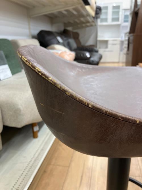 カウンターチェアー ブラウン