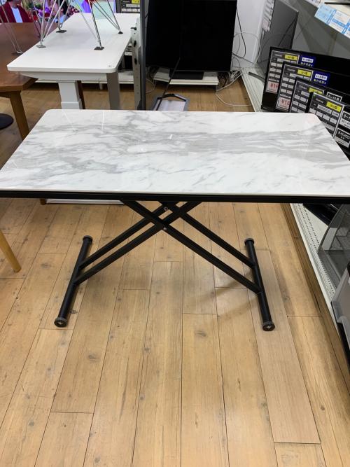 筑波産商 (ツクバサンショウ) リフティングテーブル セラミック ホワイト