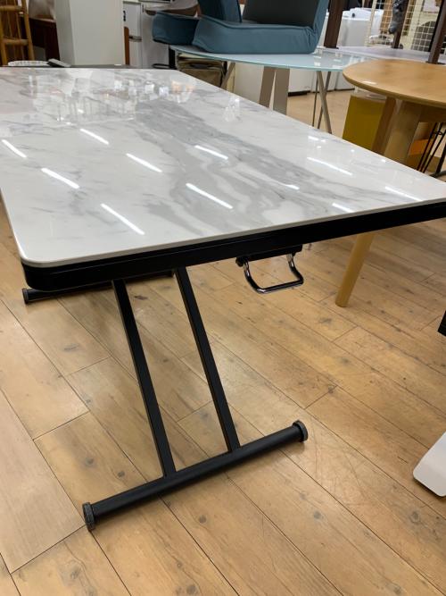 筑波産商 (ツクバサンショウ) リフティングテーブル セラミック ホワイト