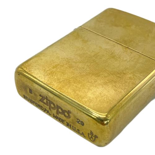 ZIPPO ゴールドカラー キズ・変色有 USA製 ケース：2020年製 中身：2015年製