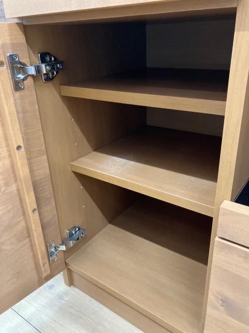 UNICO (ウニコ) キッチンカウンター 76 幅:約80㎝ ナチュラル×ブラック WYTHE