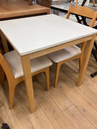 ニトリ ダイニング3点セット 207 ナチュラル×ホワイト テッサ