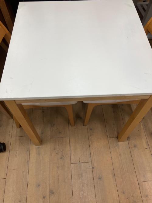 ニトリ ダイニング3点セット 207 ナチュラル×ホワイト テッサ