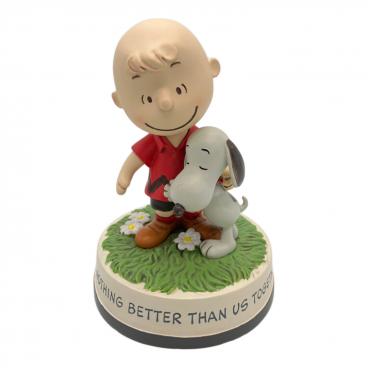 スヌーピー チャーリーブラウン ルーシー　オルゴールsnoopy peanuts 1998年 Flambro ヴィンテージ チャーリーブラウン ルーシー オルゴール