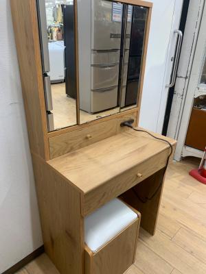 3面ドレッサー 31 ナチュラル×ホワイト