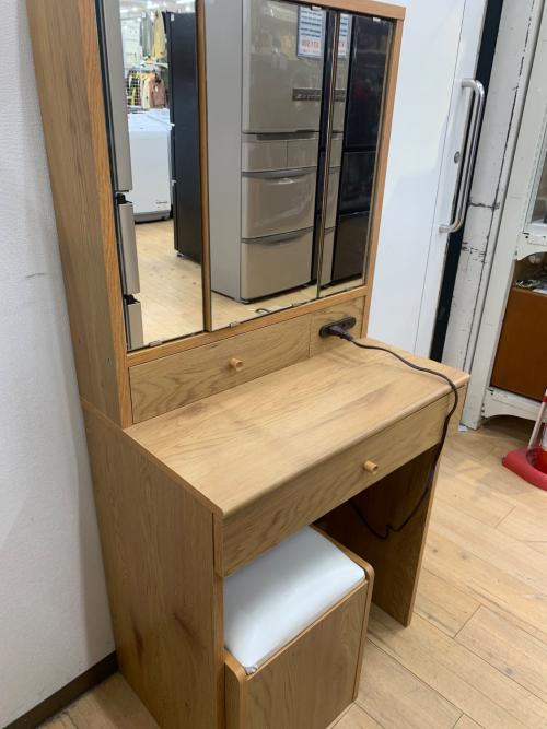 3面ドレッサー 31 ナチュラル×ホワイト