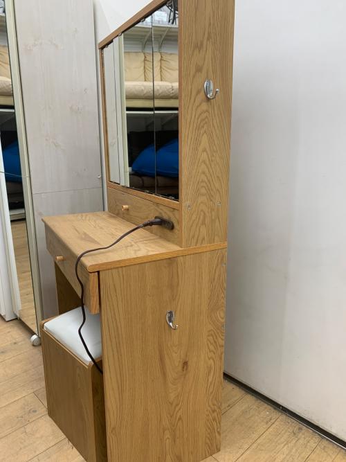 3面ドレッサー 31 ナチュラル×ホワイト