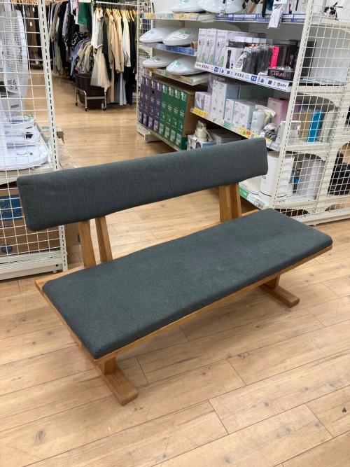 ベンチ 白王 背付ベンチ グレー 白王130