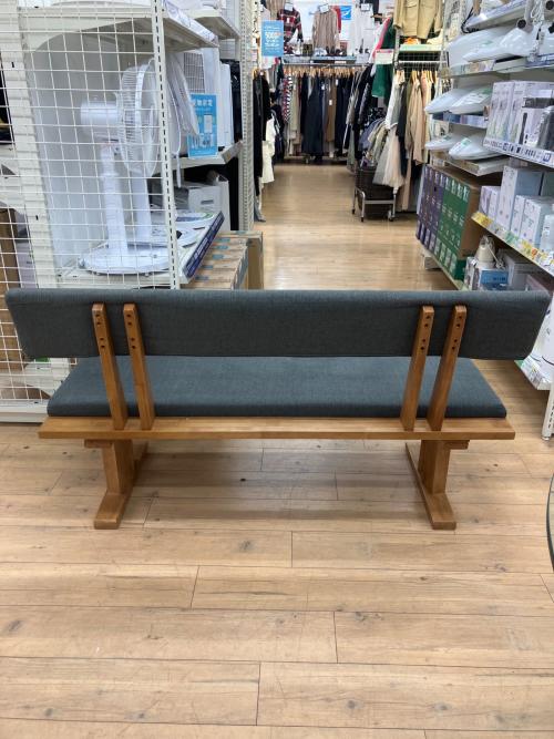 ベンチ 白王 背付ベンチ グレー 白王130