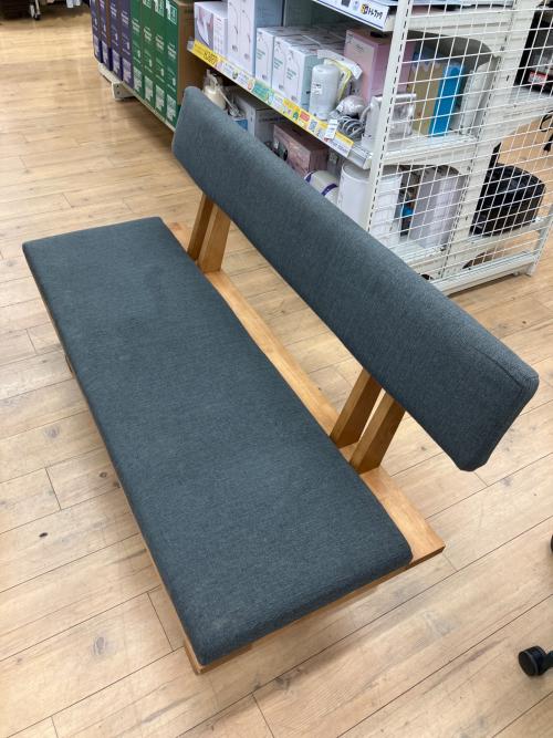 ベンチ 白王 背付ベンチ グレー 白王130