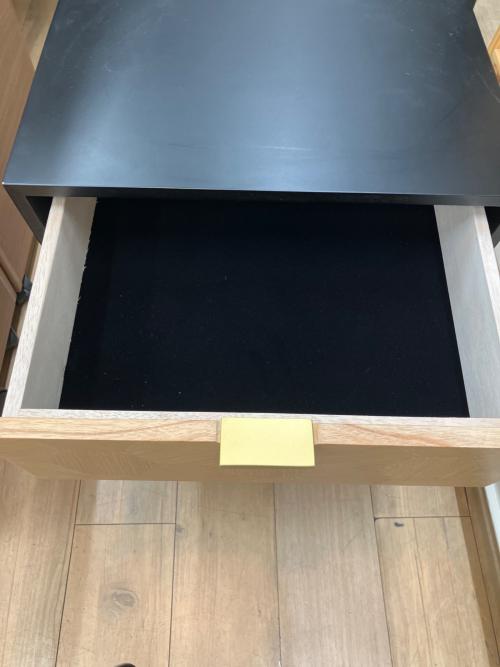 ナイトテーブル GT-311 ブラック×ブラウン