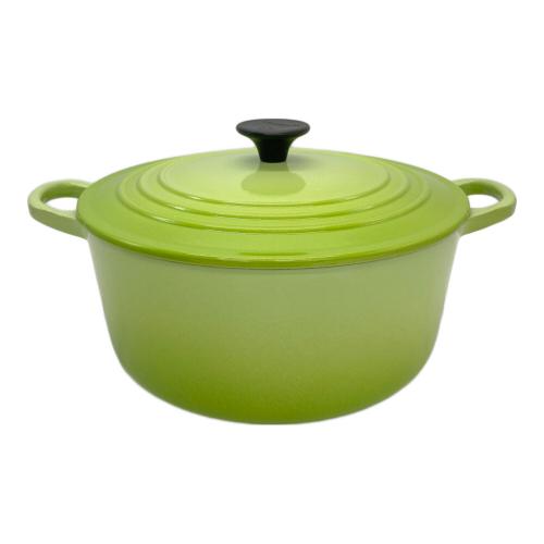 LE CREUSET (ルクルーゼ) 両手鍋 ココット・ロンド SIZE 22cm フルーツグリーン