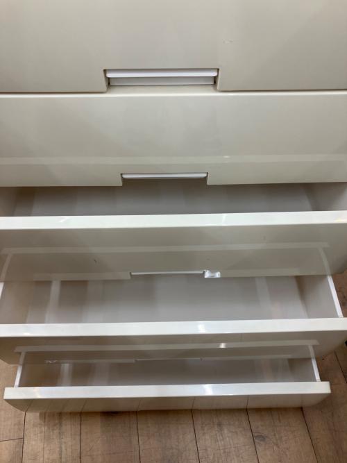 FITS (フィッツ) ウッドトップチェスト 106 アイボリー×ナチュラル