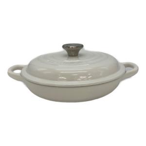 LE CREUSET (ルクルーゼ) 両手鍋 18cm グレー ココット・オーバル