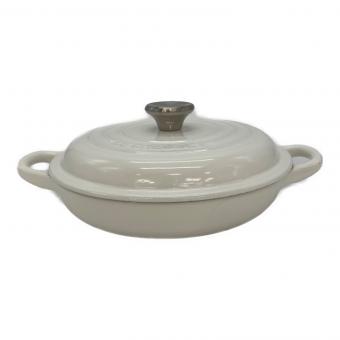 LE CREUSET (ルクルーゼ) 両手鍋 18cm グレー ココット・オーバル