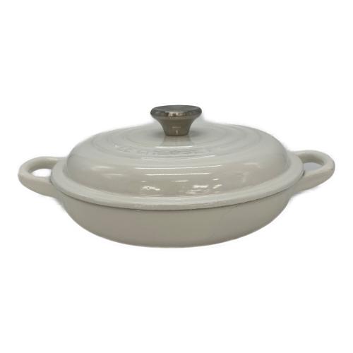 LE CREUSET (ルクルーゼ) 両手鍋 18cm グレー ココット・オーバル