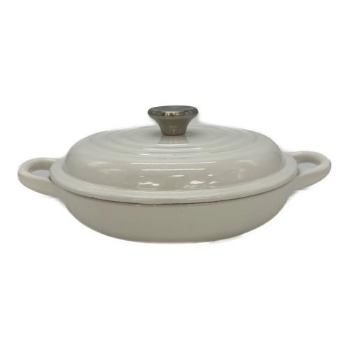 LE CREUSET (ルクルーゼ) 両手鍋 18cm グレー ココット・オーバル