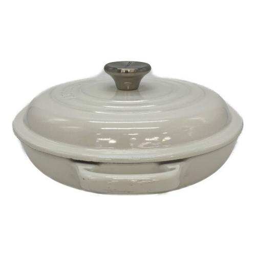 LE CREUSET (ルクルーゼ) 両手鍋 18cm グレー ココット・オーバル